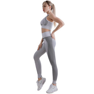 Women's Two-Piece Seamless Sleeveless Yoga Set
