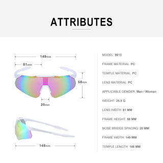 Colorful One-Piece Lens Sport Cycling Sunglasses 6