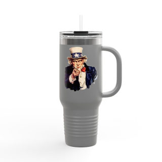 Uncle Sam Pointing Travel Mug | 40oz Insulated Patriotic Tumbler 13