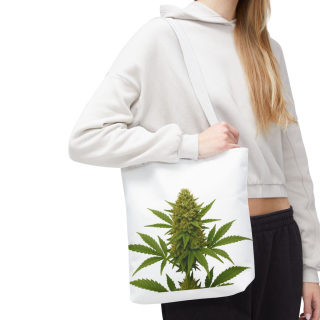 Cannabis Bud Illustration Tote | Botanical Cannabis Plant Tote 96
