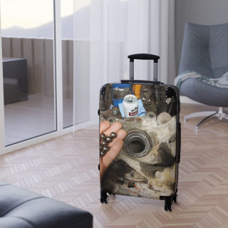 Mechanic Ball Bearing Close-Up Suitcase | Industrial Workshop Travel Luggage 14