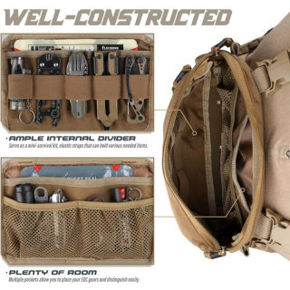 1000D Tactical Airsoft Bag | Molle Vest & Chest Bag Camping Pack 3