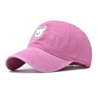 Pure Cotton Washed Bear Embroidered Baseball Cap | Outdoor All-Season 6