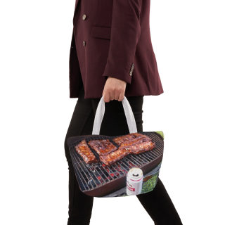Grilled Ribs Lunch Bag | BBQ Pit Barbecue Design 11