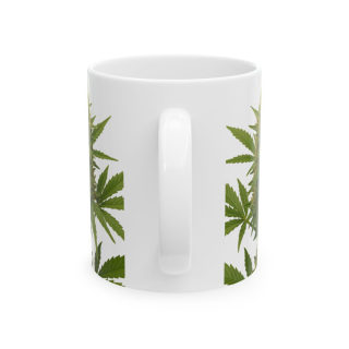 Cannabis Leaf Pattern Mug | Ceramic Coffee Cup 5
