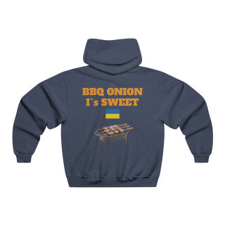 BBQ Onion Skewer Hooded Sweatshirt | Grilling Kyiv Ukraine Flag 13