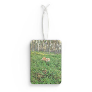 Dog in Forest Car Air Freshener | Woodland Scenery, Nature Scent