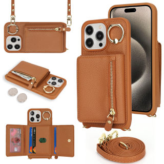Phone case — multifunctional zip wallet case, fits iPhone 17 and 14 Pro 5