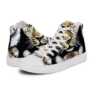 Men's High-Top Canvas Shoes "Lion Print" 12