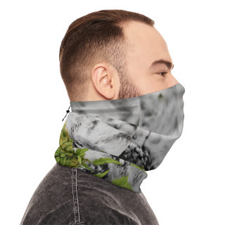Cannabis Bud in Snow Neck Gaiter | Winter Neck Gaiter With Drawstring 10