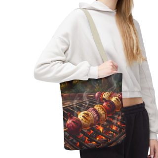 Grilled Vegetable Kabob Tote Bag | BBQ Skewers, Summer Cookout Market Tote 99