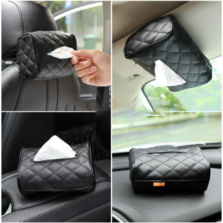 Hanging Leather Tissue Box for Car 2