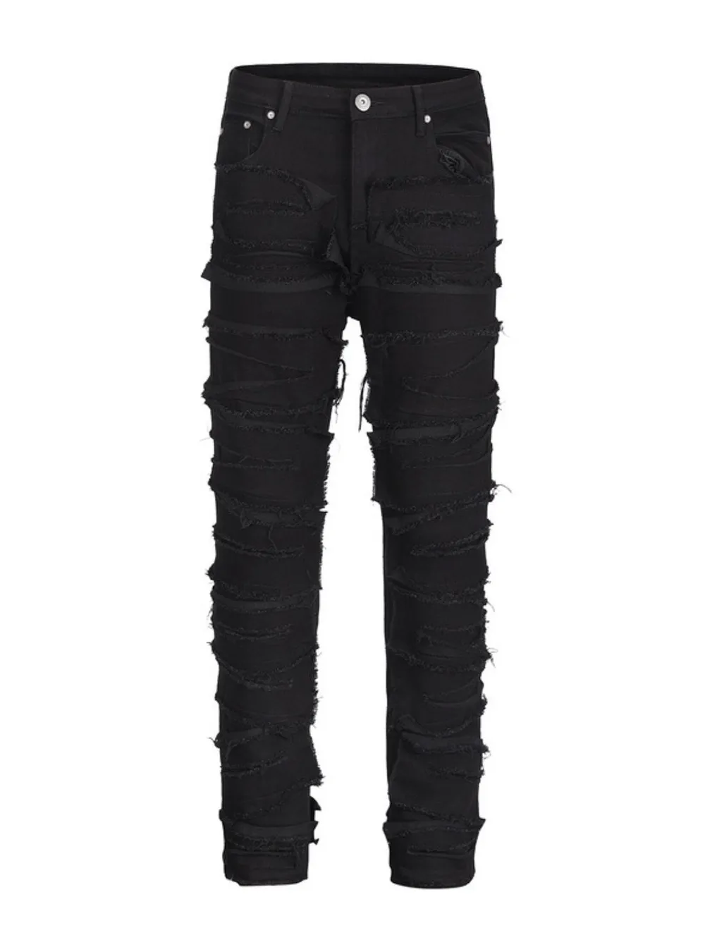 Men's Washed Panelled Jeans