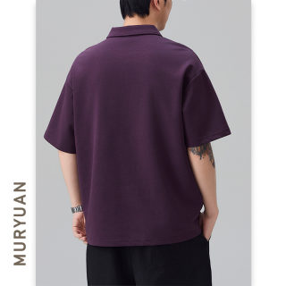 Stylish Streetwear Polo Shirt for Men | Short Sleeve Solid Color Knit 4