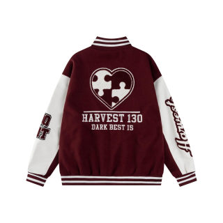 High Street Plush Puzzle Letter Embroidered Jacket 2
