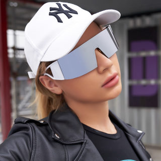 New-Style Wraparound Large-Frame Sport Sunglasses