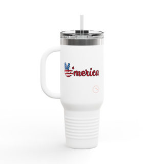 'Merica Peace Hand travel mug, 40oz insulated tumbler 26