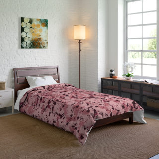 Pink Marble Splatter Comforter 8