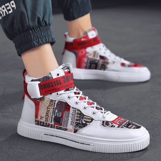 Men's Black High-Top Sneakers | Trendy Sports Shoes for Teens