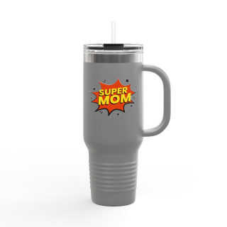 Super Mom comic burst insulated travel mug 13