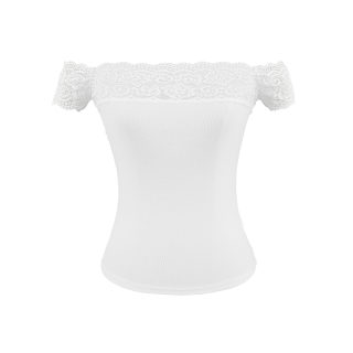 One-Shoulder Elastic Casual T-Shirt | Fitted Cotton-Spandex Top 4