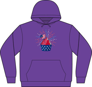 Patriotic cupcake with sparkler hoodie 8
