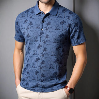 Men's Ice Silk Polo Shirt | Cross-Border Export Trend
