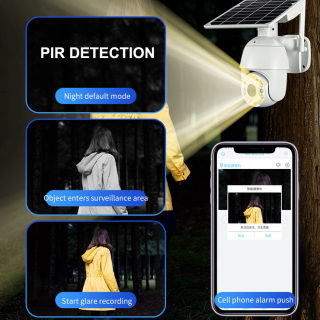 4G SIM Solar PTZ Security Camera, 1080P 2