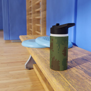 Pixel Camouflage Stainless Steel Water Bottle | Standard Lid 7