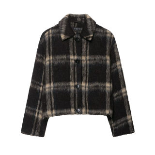 Wool Plaid Jacket | Women's Coat 4
