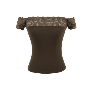 One-Shoulder Elastic Casual T-Shirt | Fitted Cotton-Spandex Top 3
