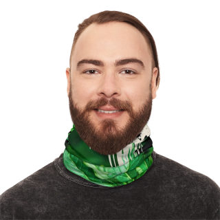 Marijuana Leaf Skull Neck Gaiter 12