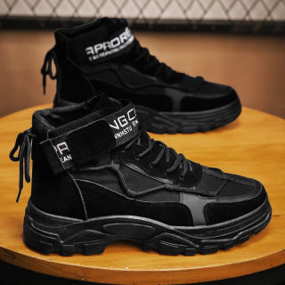 Men's High-Top Martin Boots, British-Style Workwear Boots 3