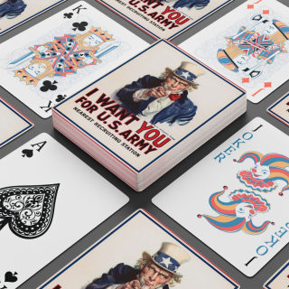 Uncle Sam Poster Poker Playing Cards | Vintage WWI Recruitment Design 6