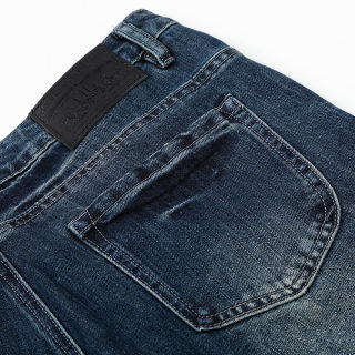 Washed Denim Pants, Slightly Flared 4