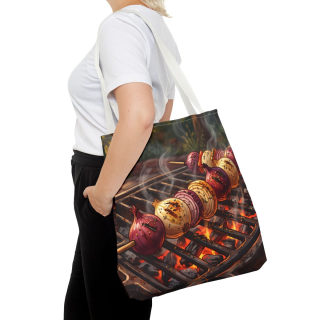 Grilled Vegetable Kabob Tote Bag | BBQ Skewers, Summer Cookout Market Tote 54