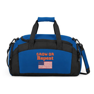 Grow or Repeat American Flag Gym Bag | Patriotic Cross-Stitch Design 14