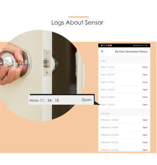 Smart WiFi Door & Window Sensor | Tuya Security Contact Alarm 4
