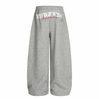 Retro Blue Wide Leg Sweatpants | Washed Gradient Drawstring 2