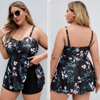 Plus Size Floral bikini set
