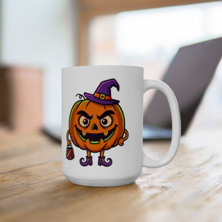 Trick or Treat Pumpkin Candy Mug | Halloween Ceramic Coffee Cup 10
