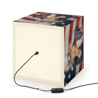 Uncle Sam Pointing Light Cube Lamp | Patriotic American Flag Lighting 6