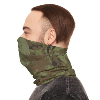 Dripping Skull Camo Neck Gaiter — Military Green 11