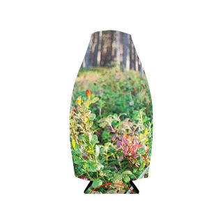 Forest floor berries zip-up bottle cooler sleeve | nature outdoors