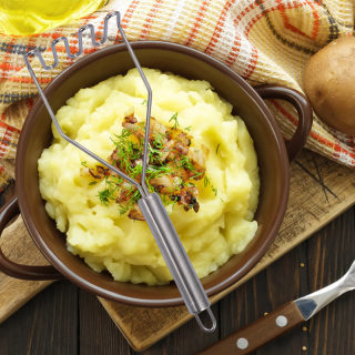 Stainless Steel Potato Masher | Multi-Function Wavy Bean Masher 3
