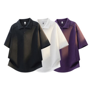 Stylish Streetwear Polo Shirt for Men | Short Sleeve Solid Color Knit 5