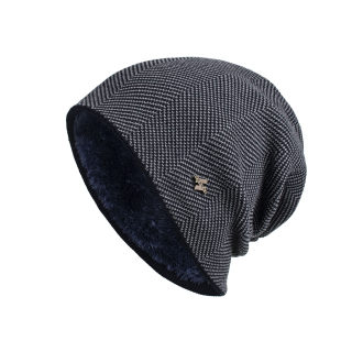 Velvet Iron-On Patch Knit Beanie 5