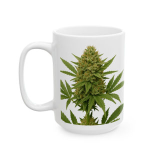 Cannabis Leaf Pattern Mug | Ceramic Coffee Cup 6