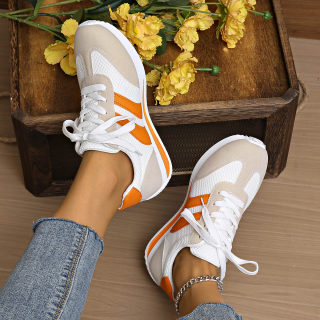 Casual Lace-Up Flat Sports Shoes | Women's