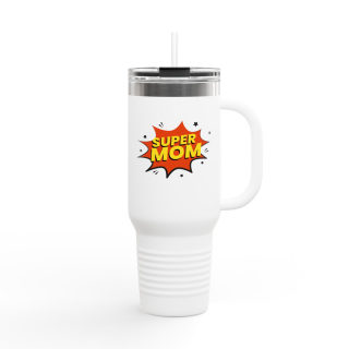 Super Mom comic burst insulated travel mug 9
